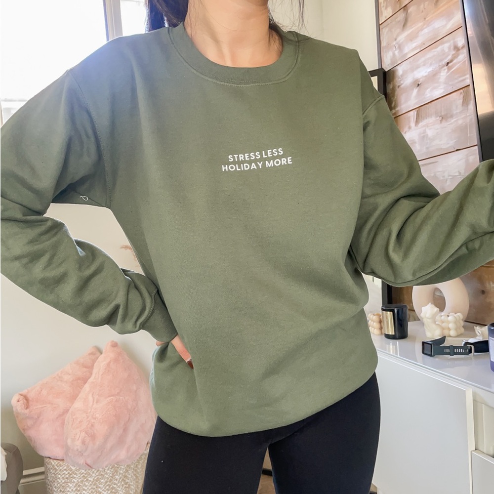 Slogan Green sweater / sweatshirt XL